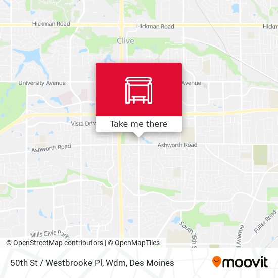 50th St / Westbrooke Pl, Wdm map