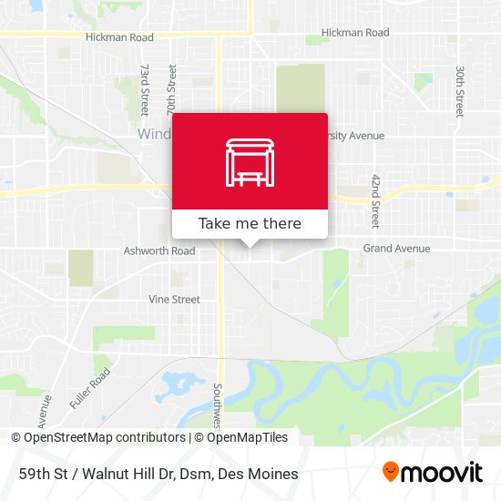 59th St / Walnut Hill Dr, Dsm map