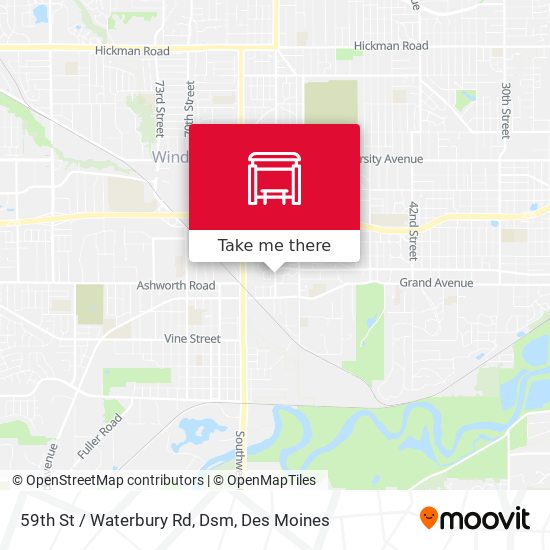 59th St / Waterbury Rd, Dsm map