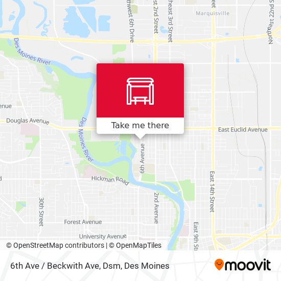 6th Ave / Beckwith Ave, Dsm map