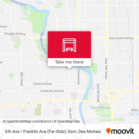 6th Ave / Franklin Ave (Far-Side), Dsm map