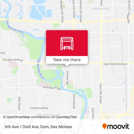 Mapa de 6th Ave / Ovid Ave, Dsm