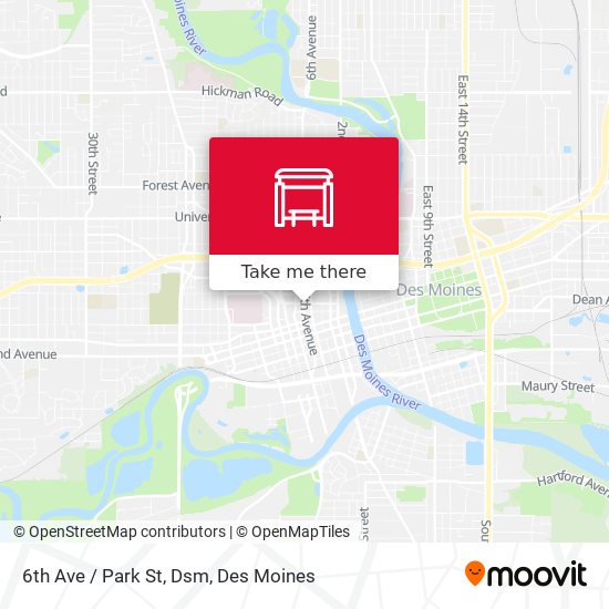 6th Ave / Park St, Dsm map