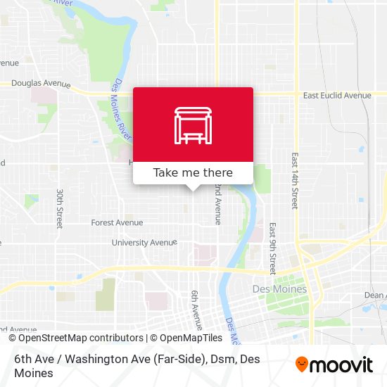 Mapa de 6th Ave / Washington Ave (Far-Side), Dsm
