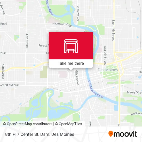 8th Pl / Center St, Dsm map