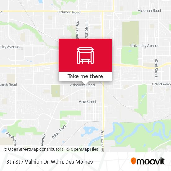 8th St / Valhigh Dr, Wdm map