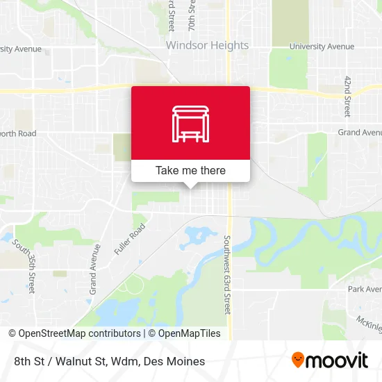 8th St / Walnut St, Wdm map