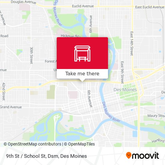 9th St / School St, Dsm map