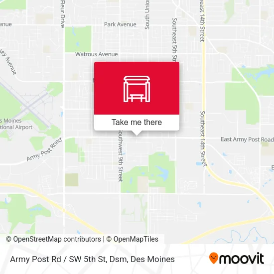 Army Post Rd / SW 5th St, Dsm map
