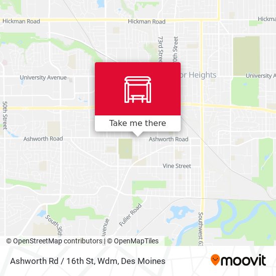 Ashworth Rd / 16th St, Wdm map