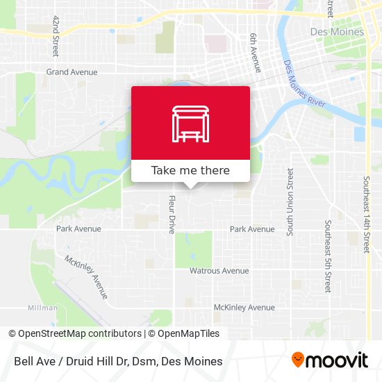 Bell Ave / Druid Hill Dr, Dsm map