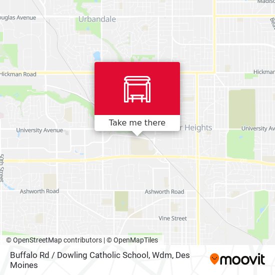 Buffalo Rd / Dowling Catholic School, Wdm map
