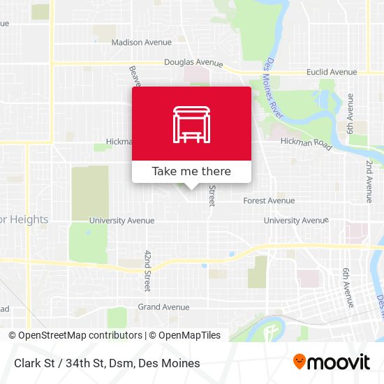 Mapa de Clark St / 34th St, Dsm