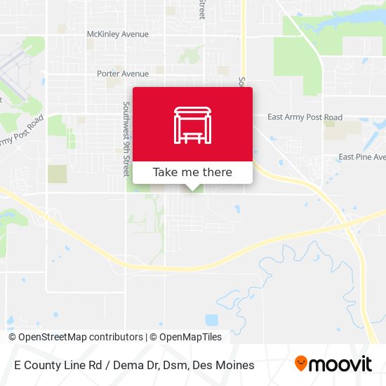 E County Line Rd / Dema Dr, Dsm map