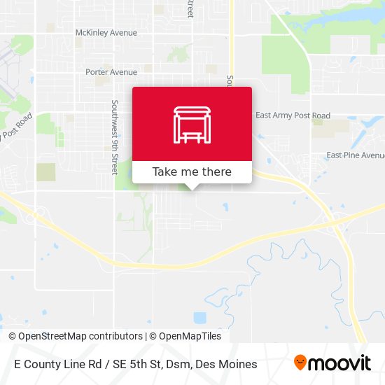 E County Line Rd / SE 5th St, Dsm map