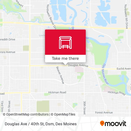 Douglas Ave / 40th St, Dsm map