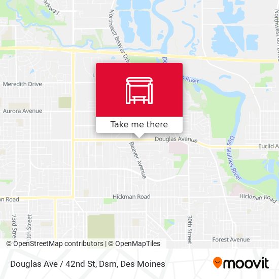 Douglas Ave / 42nd St, Dsm map