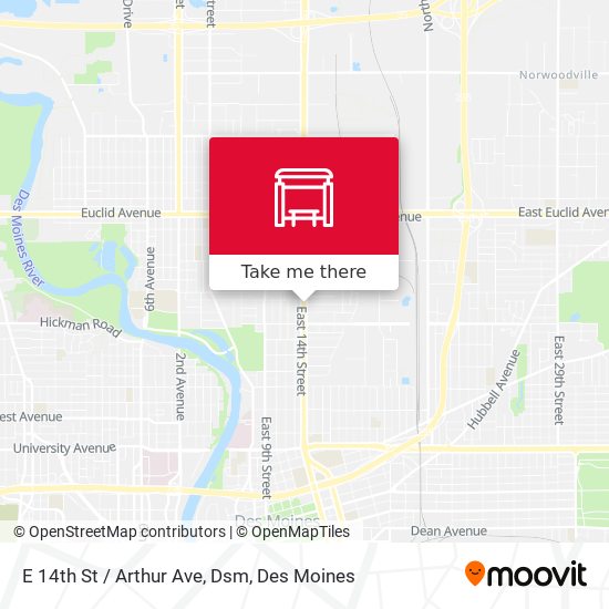 E 14th St / Arthur Ave, Dsm map