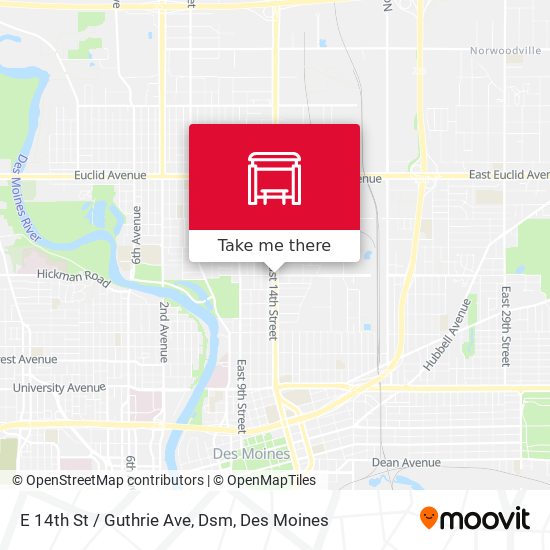 Mapa de E 14th St / Guthrie Ave, Dsm