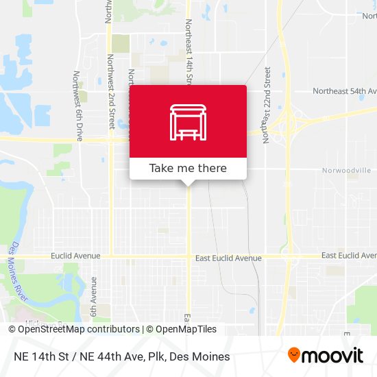 NE 14th St / NE 44th Ave, Plk map