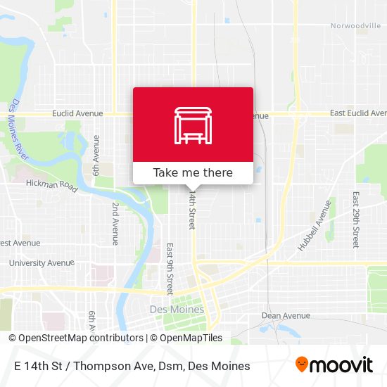 Mapa de E 14th St / Thompson Ave, Dsm
