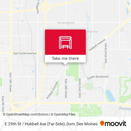 E 29th St / Hubbell Ave (Far-Side), Dsm map