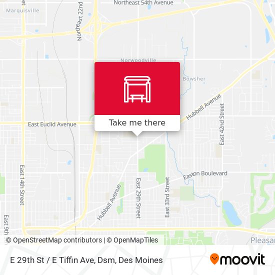 Mapa de E 29th St / E Tiffin Ave, Dsm