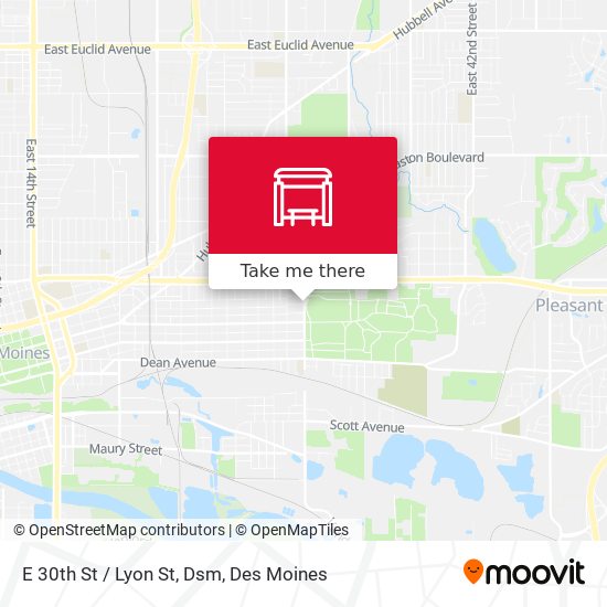 E 30th St / Lyon St, Dsm map
