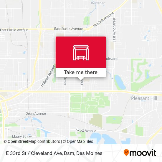 E 33rd St / Cleveland Ave, Dsm map