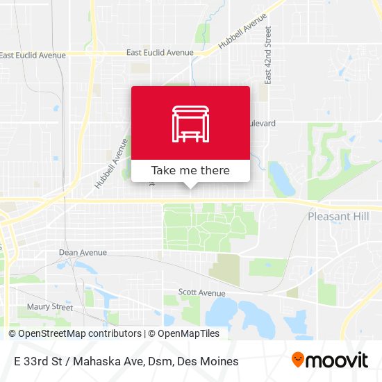Mapa de E 33rd St / Mahaska Ave, Dsm