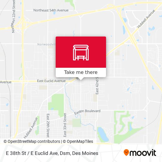Mapa de E 38th St / E Euclid Ave, Dsm