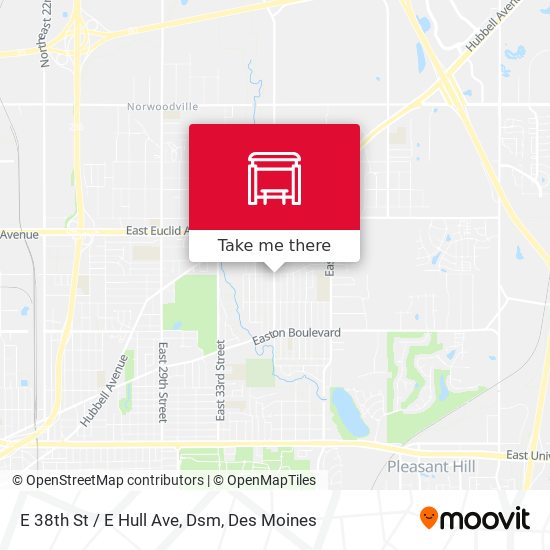 Mapa de E 38th St / E Hull Ave, Dsm