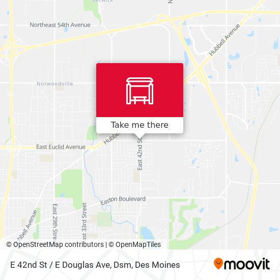 E 42nd St / E Douglas Ave, Dsm map