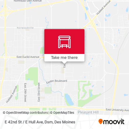 E 42nd St / E Hull Ave, Dsm map