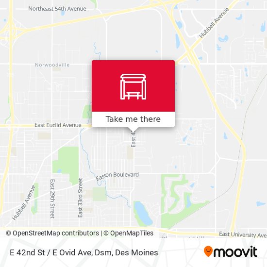 Mapa de E 42nd St / E Ovid Ave, Dsm