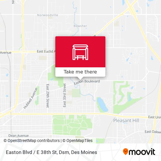Easton Blvd / E 38th St, Dsm map
