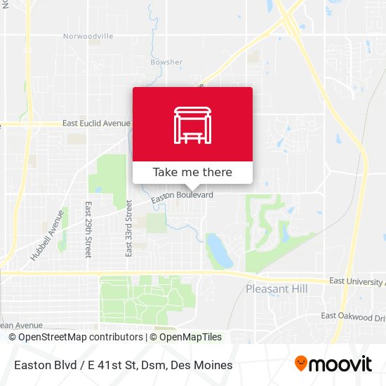 Easton Blvd / E 41st St, Dsm map