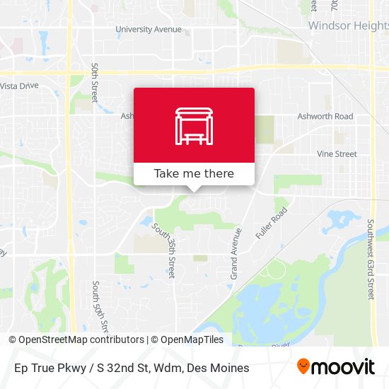 Ep True Pkwy / S 32nd St, Wdm map