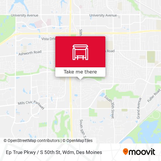 Ep True Pkwy / S 50th St, Wdm map