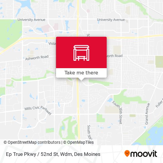 Ep True Pkwy / 52nd St, Wdm map