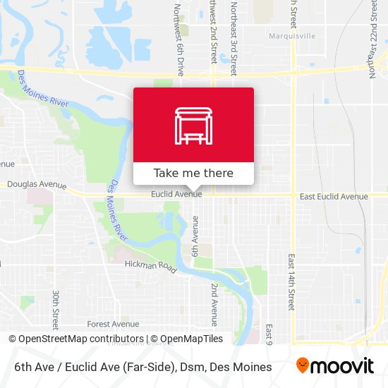 Mapa de 6th Ave / Euclid Ave (Far-Side), Dsm