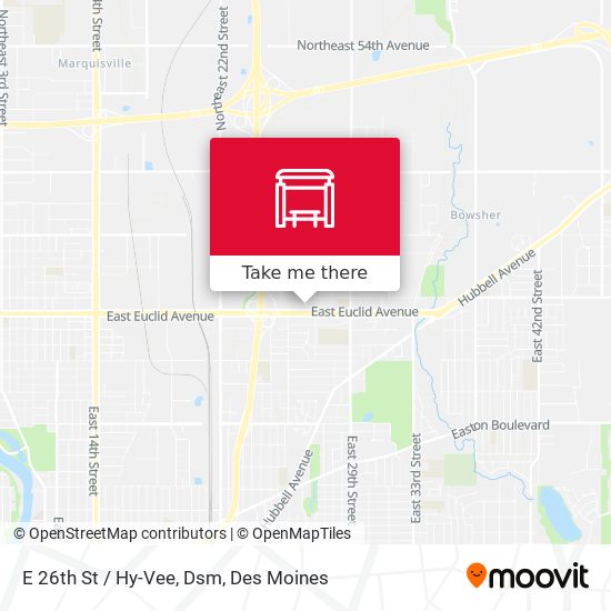 E 26th St / Hy-Vee, Dsm map