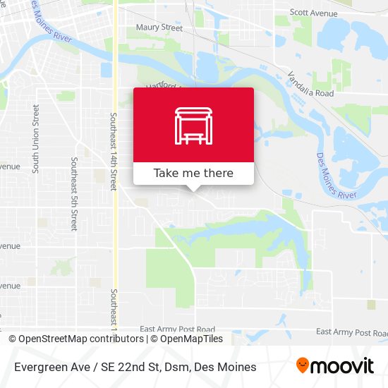 Mapa de Evergreen Ave / SE 22nd St, Dsm