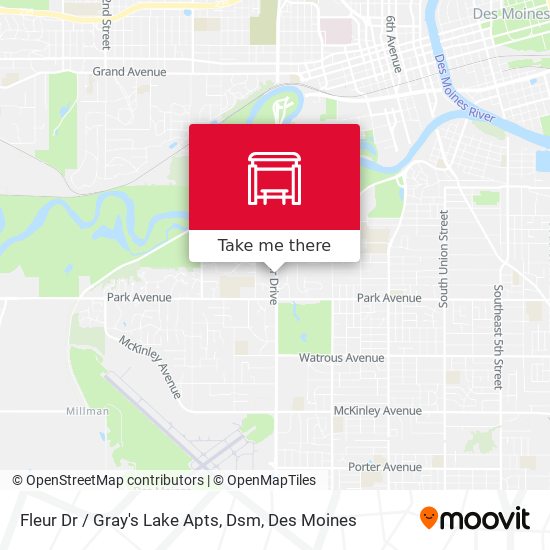 Fleur Dr / Gray's Lake Apts, Dsm map