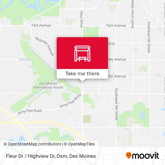 Fleur Dr / Highview Dr, Dsm map