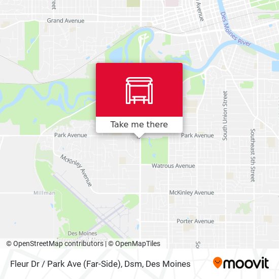 Fleur Dr / Park Ave (Far-Side), Dsm map