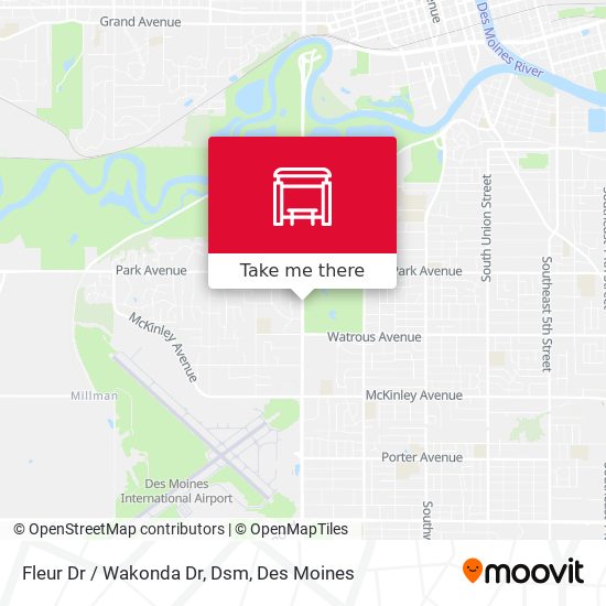 Fleur Dr / Wakonda Dr, Dsm map