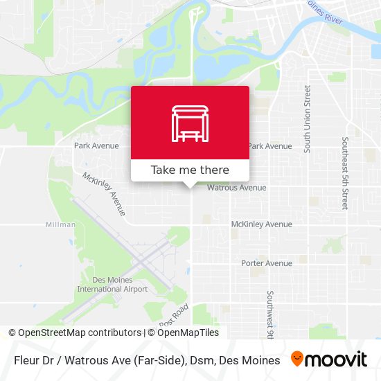 Fleur Dr / Watrous Ave (Far-Side), Dsm map