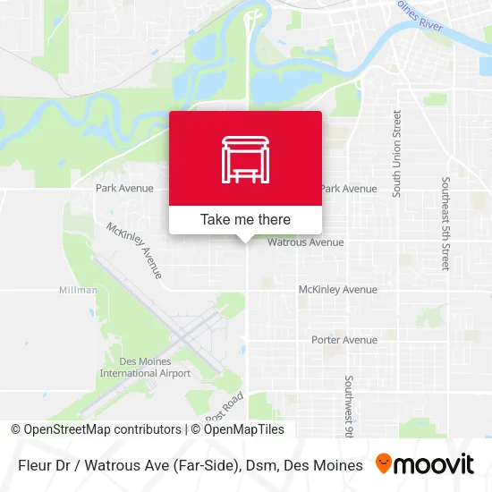 Fleur Dr / Watrous Ave (Far-Side), Dsm map