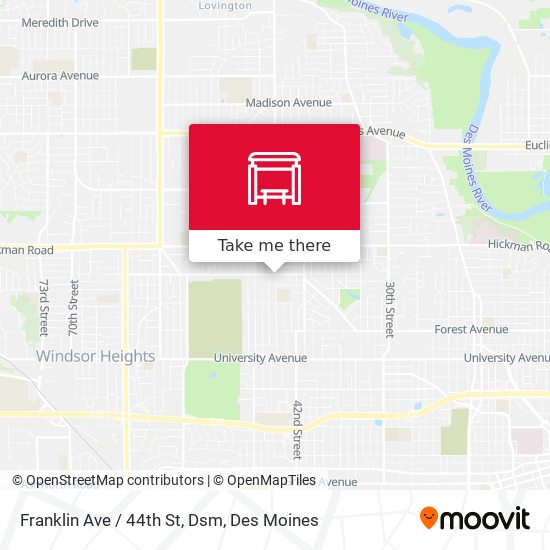 Franklin Ave / 44th St, Dsm map